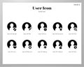 User icons Solid pack Royalty Free Stock Photo