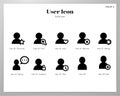 User icons Solid pack Royalty Free Stock Photo
