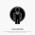 User, Id, Login, Image solid Glyph Icon vector Royalty Free Stock Photo
