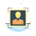 User, User ID, Id, Profile Image Abstract Flat Color Icon Template