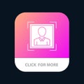 User, User ID, Id, Profile Image Mobile App Button. Android and IOS Glyph Version