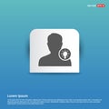 User Idea icon - Blue Sticker button Royalty Free Stock Photo
