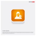 User Info Icon Orange Abstract Web Button