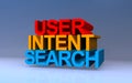 user intent search on blue Royalty Free Stock Photo