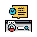 user intent seo color icon vector illustration