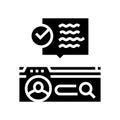 user intent seo glyph icon vector illustration