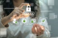 User interacting with advanced cybersecurity systems, showcasing password