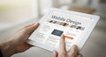 Website Design Concept on Digital Tablet Royalty Free Stock Photo