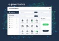 User interface design concept for an e-governance platform. The Royalty Free Stock Photo