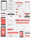 User Interface Design Elements for Mobile Applications and Web Royalty Free Stock Photo