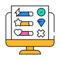 user interface design game development icon color illustration Royalty Free Stock Photo