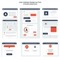 User interface design mockups for testing call-to-action (CTA) button placement. Royalty Free Stock Photo