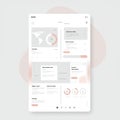 User interface design for a web or mobile application, featuring a clean, minimal Royalty Free Stock Photo