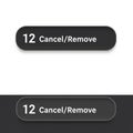 A user interface element featuring a rounded rectangular button with a dark Royalty Free Stock Photo