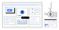 User Interface Elements with Blockchain and Cryptocurrency Integration in Modern Digital Dashboard