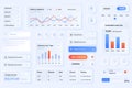 User interface elements for data analisys mobile app. Unique neumorphic design UI, UX, GUI, KIT elements template