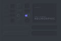 User interface elements for mobile app. Notification Symbol set Royalty Free Stock Photo