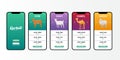 User interface elements for online qurban mobile application Royalty Free Stock Photo