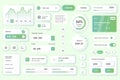 User interface elements set for Banking mobile app or web. Kit template with HUD, credit card management, income balance data, Royalty Free Stock Photo