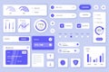 User interface elements set for Banking mobile app or web. Kit template with HUD, financial management, deposit and credit, Royalty Free Stock Photo
