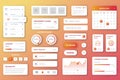 User interface elements set for Education mobile app or web. Kit template with HUD, courses management, learning process data, Royalty Free Stock Photo