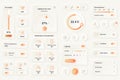 User interface elements for smart home mobile app. Unique neumorphic design UI, UX, GUI, KIT elements template. Neumorphism style Royalty Free Stock Photo
