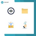 4 User Interface Flat Icon Pack of modern Signs and Symbols of browser, billionaire, ui, file, millionaire