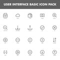 User interface icon pack isolated on white background. for your web site design, logo, app, UI. Vector graphics illustration and Royalty Free Stock Photo