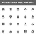 User interface icon pack isolated on white background. for your web site design, logo, app, UI. Vector graphics illustration and Royalty Free Stock Photo