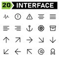 User interface icon set include activity, analytic, chart, performance, user interface, warning, alert, sign, attention, center,