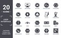 user.interface icon set. include creative elements as curly dotted arrow, rotating arrows, air outlet, scribble broken line,