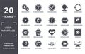 user.interface icon set. include creative elements as improve incomes, clockwise angled arrows, turn right arrow with broken line