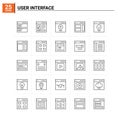 25 User Interface icon set. vector background Royalty Free Stock Photo