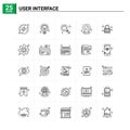 25 User Interface icon set. vector background Royalty Free Stock Photo