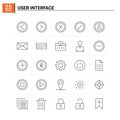 25 User Interface icon set. vector background Royalty Free Stock Photo
