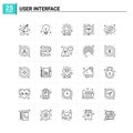 25 User Interface icon set. vector background Royalty Free Stock Photo