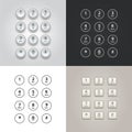 User interface keypad for phone set