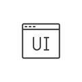 User Interface line icon