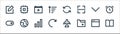 user interface line icons. linear set. quality vector line set such as book, document, o, toggle, arrow down, calendar, refresh,