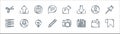 User interface line icons. linear set. quality vector line set such as bookmark, calendar, pencil, checklist, account, power