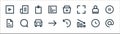 User interface line icons. linear set. quality vector line set such as email, diagram, foward, document, user, clipboard, add,