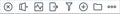 user interface line icons. linear set. quality vector line set such as other, folder, plus button, filter, output, analytics, mute