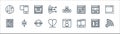 User interface line icons. linear set. quality vector line set such as wifi, mobile, like, menu, browser, layout, button, mobile