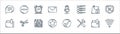 User interface line icons. linear set. quality vector line set such as wifi, setting, favorite, folder, location, alarm,