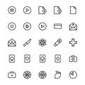 User Interface Line Vector Icons 12 Royalty Free Stock Photo