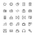 User Interface Line Vector Icons 38 Royalty Free Stock Photo