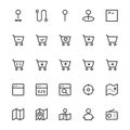 User Interface Line Vector Icons 44 Royalty Free Stock Photo