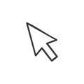 User interface mouse pointer arrow icon for computer screen web design and digital navigation Royalty Free Stock Photo