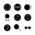 User interface outline icon set include rotate,installed apps,dual apps,permission,system update,feedback,search,read mode Royalty Free Stock Photo