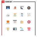 User Interface Pack of 16 Basic Flat Colors of alcohol, setting, couple, basic, light